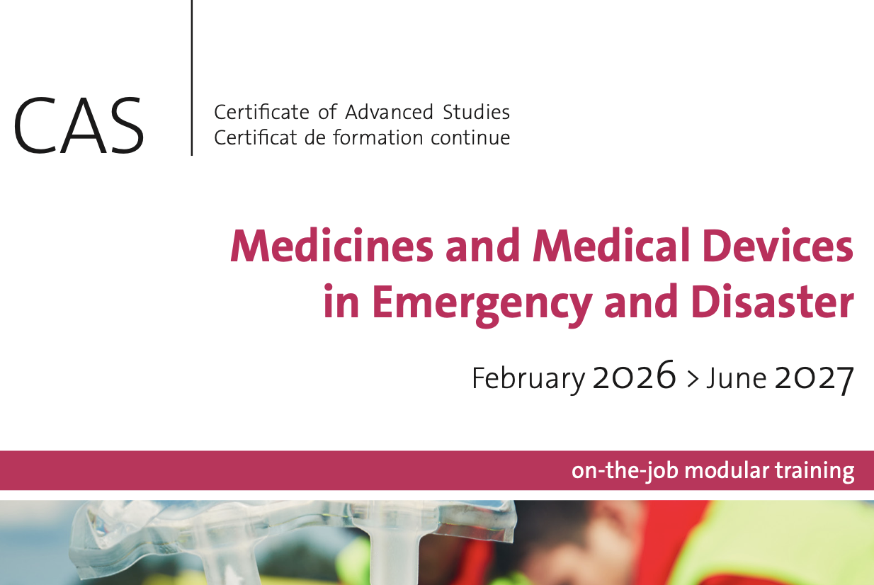 CAS Arzneimittel und Medizinprodukte in Not- und Katastrophenfall