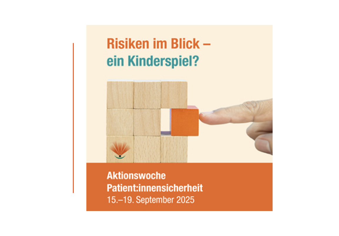 Aktionswoche Patient:innensicherheit vom 15. bis 19. September 2025: «Risiken im Blick. Ein Kinderspiel?»